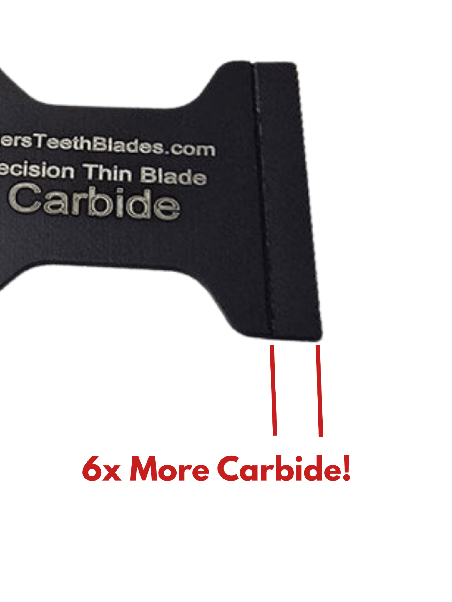 Carbide 6x Thin Oscillating Multi - Tool Blade - Tigers Teeth Blades