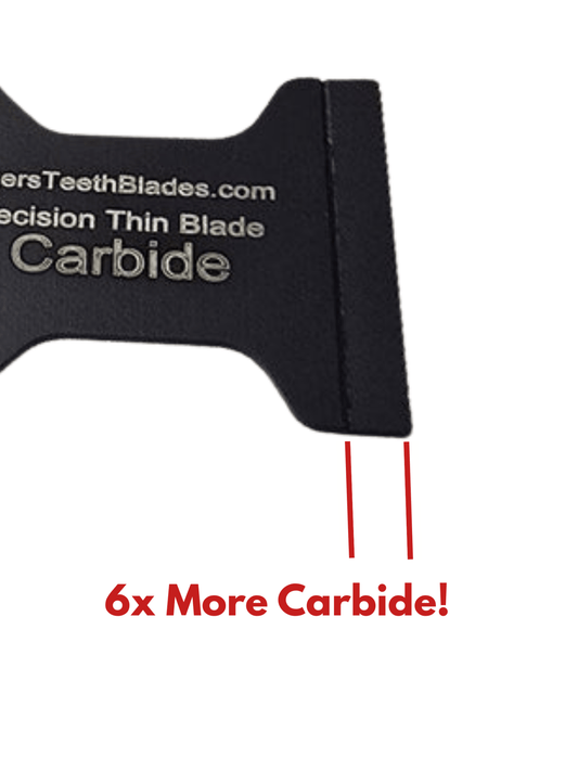 Carbide 6x Thin Oscillating Multi - Tool Blade - Tigers Teeth Blades