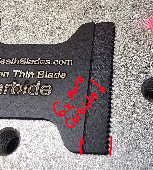 Carbide 6x Thin Oscillating Multi - Tool Blade - Tigers Teeth Blades