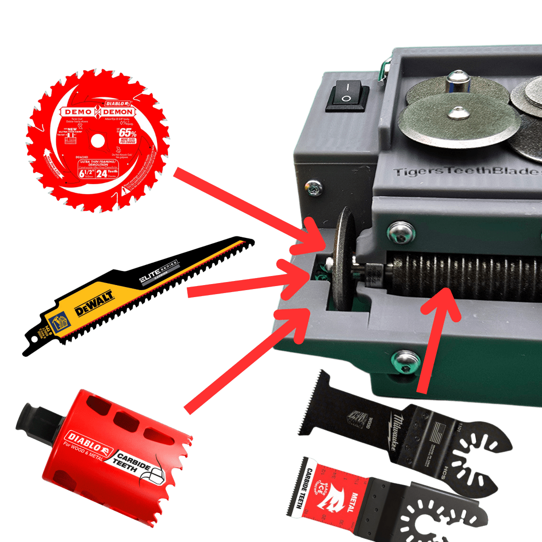 Freedom Pro Saw Blade Multi - Sharpener - Tigers Teeth Blades