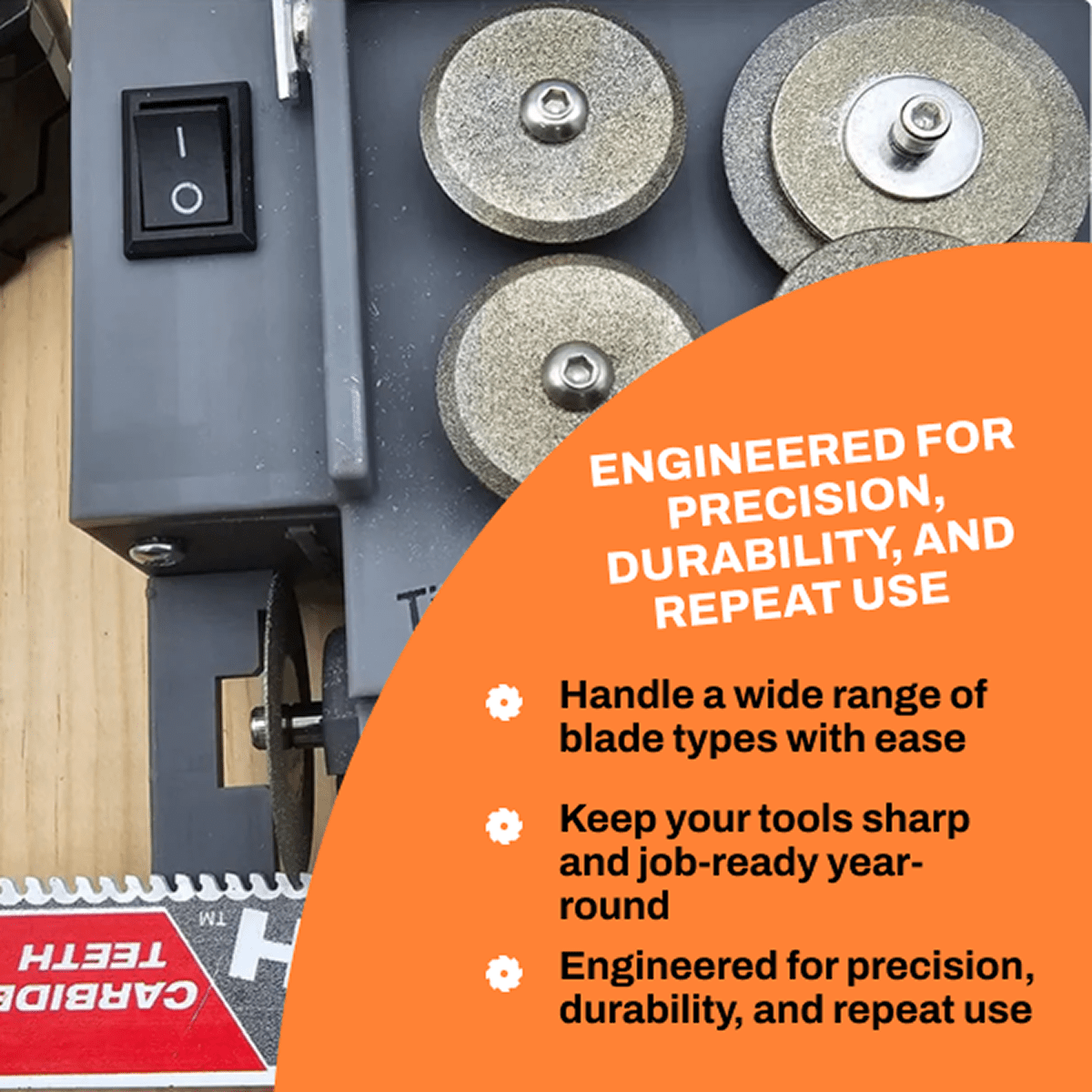 Freedom Pro Saw Blade Multi - Sharpener System - Tigers Teeth Blades