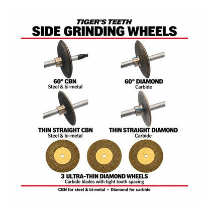 Seven grinding wheel upgrade kit for the JobSaver blade sharpener