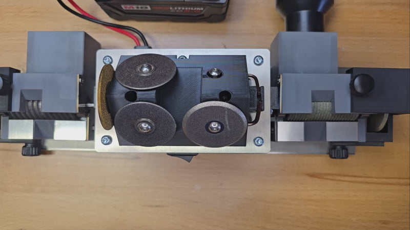 Sharpening a round blade with the JobSaver Pro X2